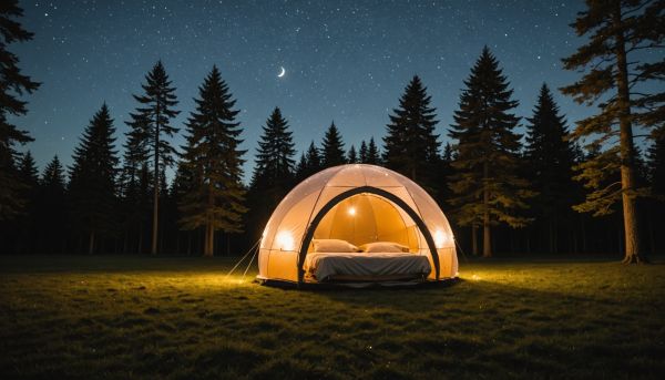 Dormir sous les etoiles dans une bulle transparente